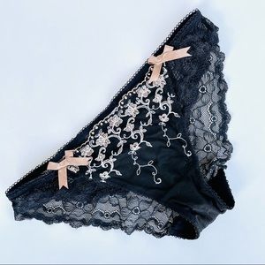 Embroidered Beaded Lace Panties